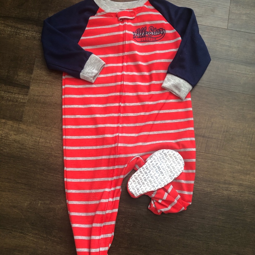 Carter’s red and blue all-star footies 18 months